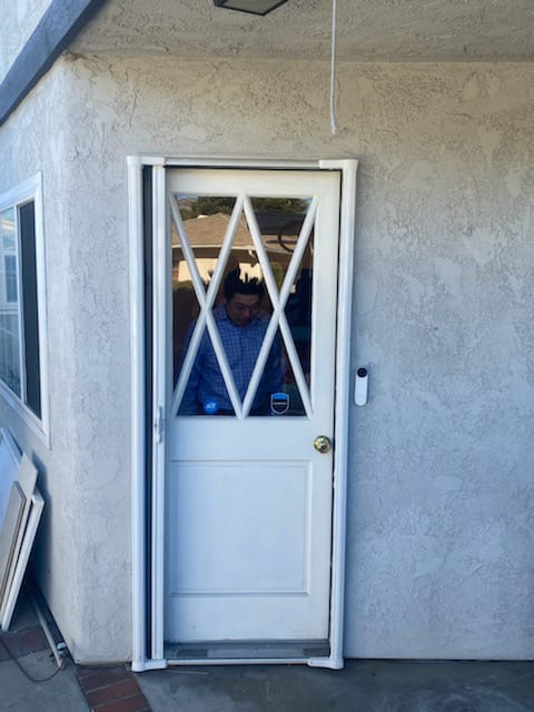 Arcadia . New fiberglass rear door with tempered dual pane safety glass