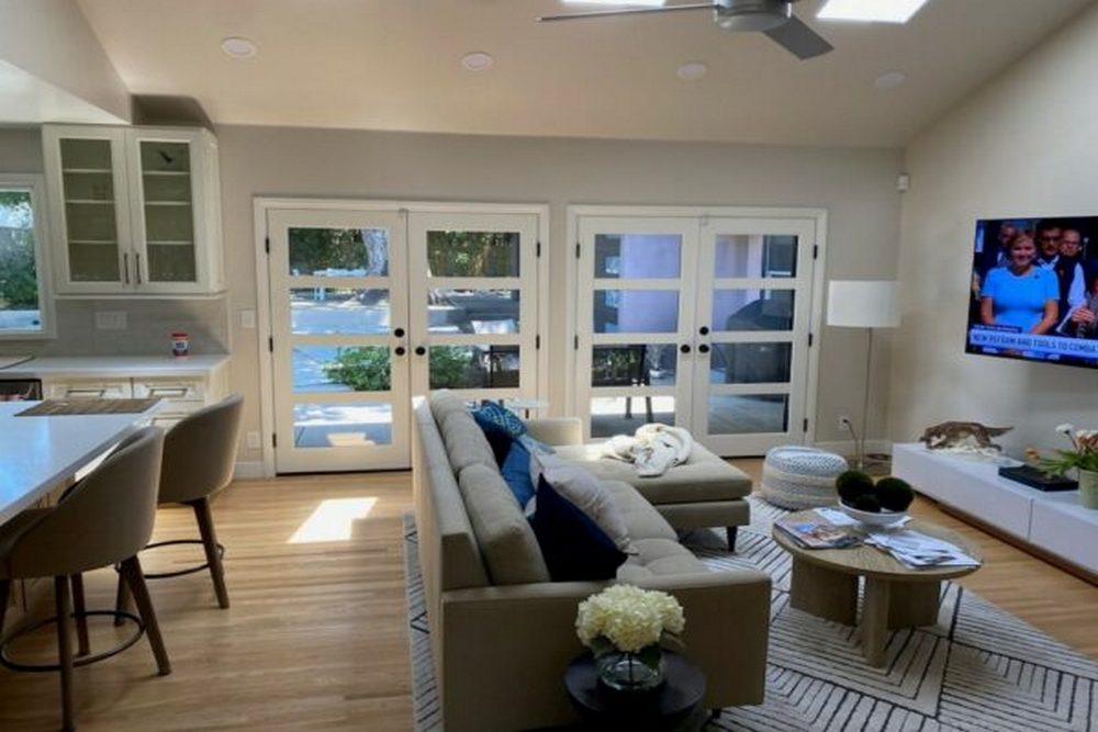 French Doors Create a Brighter and More Open Living Space